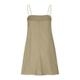 thumbnail image 5 of Giftesty Summer Dresses for Women Fashion Women Summer Casual Solid Pocket Camis Sleeveless Mini Dress, 5 of 6