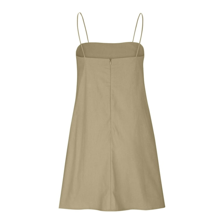 CFLVAEK Cotton Linen Dresses Women Lightweight Solid Sun Dresses Casual Spaghetti Straps Tank Dress Loose Fitted Beach Summer Dresses Flash Deals - Walmart.com CFLVAEK Cotton Linen Dresses Women Lightweight Solid Sun Dresses Casual Spaghetti Straps Tank Dress Loose Fitted Beach Summer Dresses Flash Deals - Walmart.com
