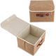 thumbnail image 1 of Tela Plegable Caja de Almacenamiento para Ropa Libros Organizador (Coffee), 1 of 4