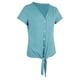 thumbnail image 1 of Blusa informal Hugo Cuello V Botones Mujer Verde S, 1 of 10