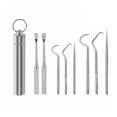 thumbnail image 1 of Juego de palillos de dientes portátiles, palillos de dientes reutilizables de acero inoxidable con soporte para picnic y acampada al aire libre, 1 of 5