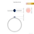 thumbnail image 4 of ANGARA Natural Classic Solitaire Oval Blue Sapphire Promise Ring in 925 Sterling Silver for Women (Size-4x3mm) | September Birthstone, Anniversary, Jewelry Gift for Women | Natural Blue Sapphire Ring, 4 of 8