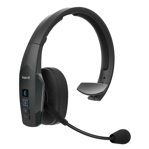 B450-XT Wireless Bluetooth Mono Headset with 96% Noise Cancellation Microphone & Padded Headband