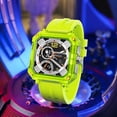 thumbnail image 5 of SMAEL Square Analog-Digital Sports Watch Waterproof Multicolor Chronog LED Alarm Wrist Watch, 5 of 9