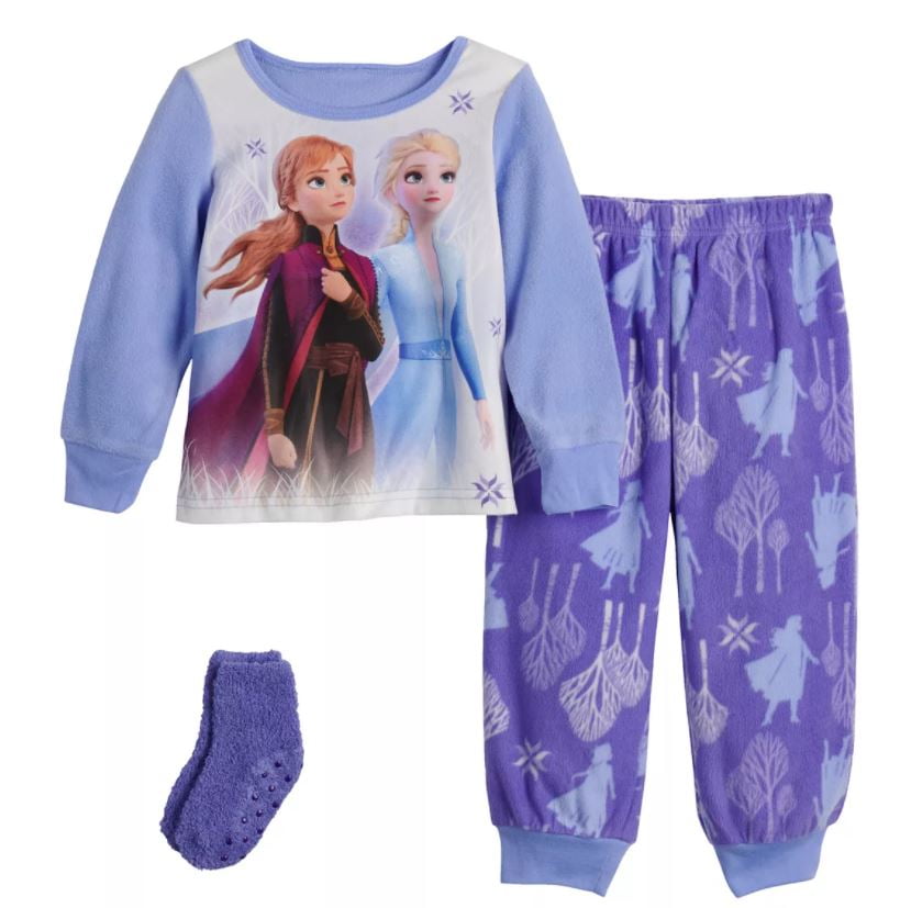 Disney Frozen Toddler Pajama Set for Girl 3 Piece, Sizes 4T, . - Walmart.com