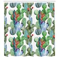 thumbnail image 3 of Ambesonne Cactus Shower Curtain, Various Types Art, 69"Wx84"L, Multicolor, 3 of 3