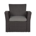 thumbnail image 3 of WestinTrends 4pc Outdoor Furniture Conversation Sofa Set with Loveseat, Cofee Table and Cushions, All Weather UV Resistant Rattan Wicker Patio Chairs, Chocolate/Gray, 3 of 7