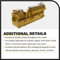 thumbnail image 5 of Diecast Masters Caterpillar CG260-16 Gas Generator, Core Classics Series Cat Trucks & Construction Equipment | 1:25 Scale Model Diecast Collectible | Diecast Masters Model 85287C, 5 of 8