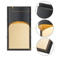 thumbnail image 3 of C Cattleya Modern Matte Black LED Outdoor Wall Light with Gold Stainless Steel Plate Accent, 3 of 6