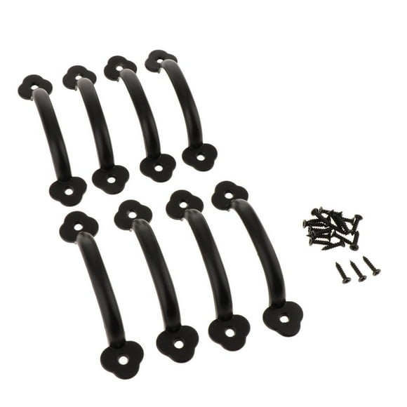 AMLESO 8x CLASSIC CABINET KNOBS DOOR HANDLES KITCHEN CUPBOARD DRAWER HARDWARE 102MM Black