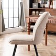 thumbnail image 3 of YOUNIKE Set of 2 Chenille Dining Chairs, High Back Kitchen Chairs, Armless Upholstered Side Chairs, Modern Dining Chairs, Cream, 3 of 12