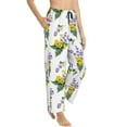 thumbnail image 2 of Naloa Lavender Flowers Print Women’s Ultra-Soft Comfy Pajama Lounge Pants with Pockets & Drawstring, 2 of 8