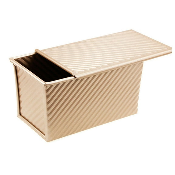 Sparsain 1 x 450g Non-Stick French Toast Loaf Pan with Lid (Golden)