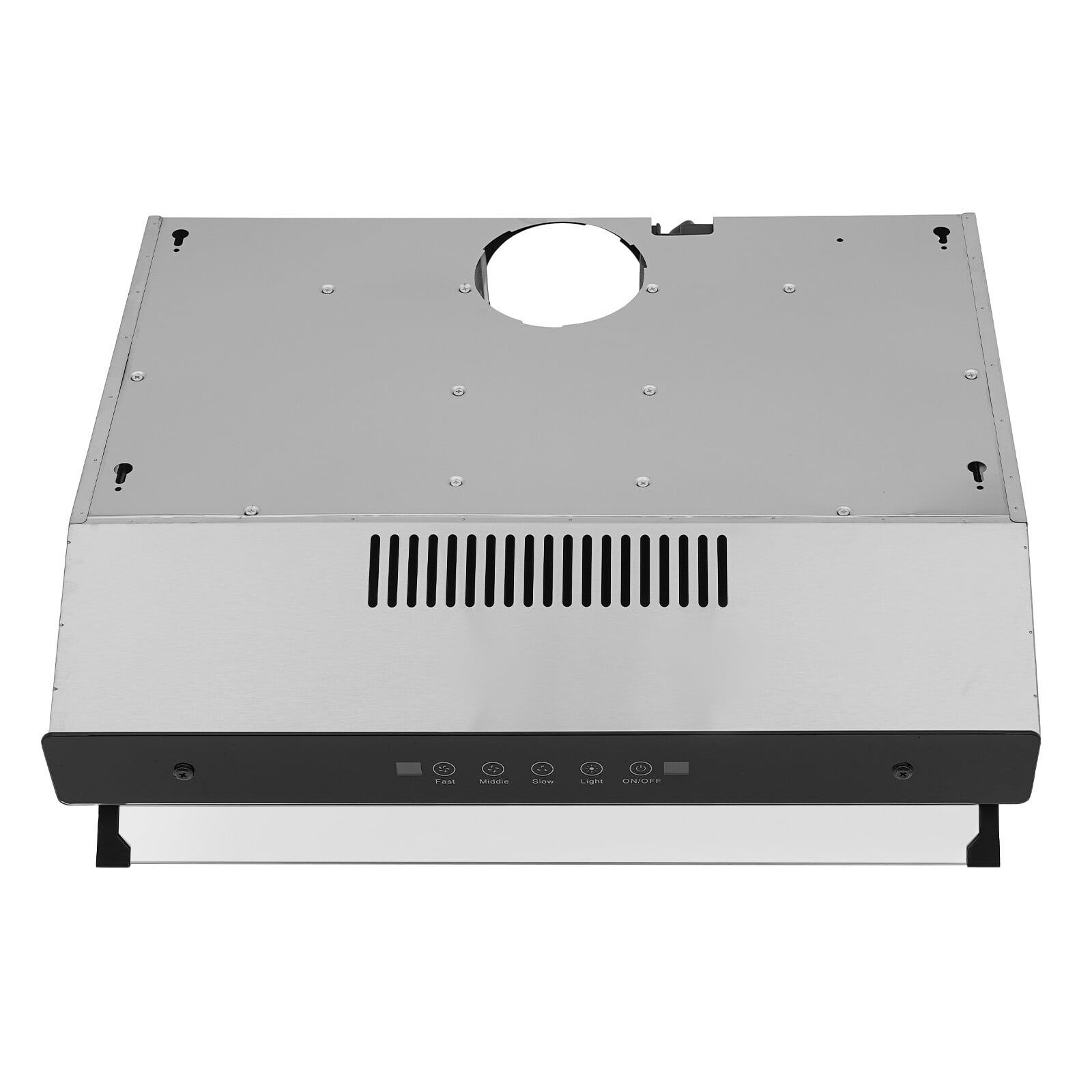 900CFM Kitchen Hood with Acrylic Baffle,Heat Dissipation Holes,Adjustable LED Light for Home Restaurant Use