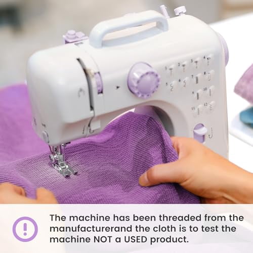 Sewing Machine for Beginners with 12 Built-in Stitches,Mini Sewing Machine with Foot Pedal,High-Low Speeds,Portable and Sewing Enthusiasts (505)