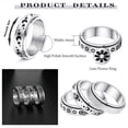 thumbnail image 4 of De Anillos De Acero Inoxidable Para Hombres Y Mujeres, Anillos Anchos Vintage, Anillo De Amistad De Compromiso, Anillos Con Anillos De Cadena, Anillos Giratorios 6 Uds Speravity AP007349-02, 4 of 6