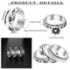 thumbnail image 4 of De Anillos De Acero Inoxidable Para Hombres Y Mujeres, Anillos Anchos Vintage, Anillo De Amistad De Compromiso, Anillos Con Anillos De Cadena, Anillos Giratorios 6 Uds Advancent AP007349-04, 4 of 6