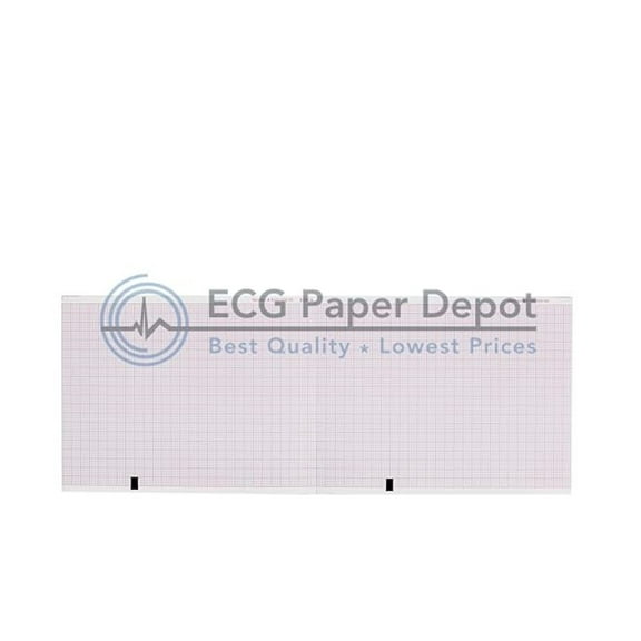 Mortara ELI 150 EKG Paper - 108mm x 140mm, 200 Sheets/Pack (5 Packs) - ECG Chart Paper for Mortara Rangoni Electrocardiograph, Z-Fold, Red Grid - 9100-028-50, 9100-028-01
