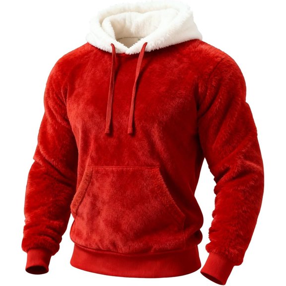 Christmas Sweaters Holiday Winter Lined Color Hooded Sweatshirt Cozy Pullover Casual Warm Soft Comfortable Long Sleeve Top Christmas Sweaters