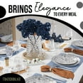 thumbnail image 5 of Crown Display Black Floral Disposable Plates 40 Pc Set | 20x8" & 20x10" Plastic Dinnerware, 5 of 7
