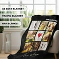 thumbnail image 4 of Custom Blankets Personalized Photo Pictures Gifts Blankets for Boyfriend Girlfriend Husband Wife Couple for Christmas Halloween Birthday Anniversary (Style 1), 4 of 6