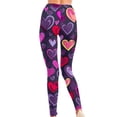 thumbnail image 4 of Fgvctg Valentines Day Leggings for Women Full Length Stretch Workout Leggings Cute Love Heart Print Trendy Outfit Yoga High Waisted Thermal Joggers Clothes Blue L, 4 of 5