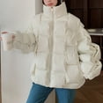thumbnail image 2 of Viikei Winter Coats for Women Women's Fall and Winter Long Sleeved Warm Cotton Jacket Bread, 2 of 3