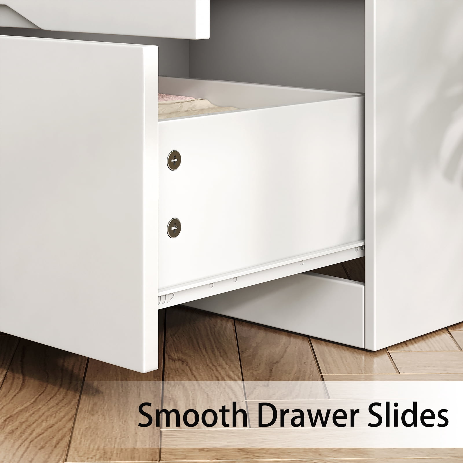 60.3 Inch Wide Modern White 9-Drawer Dresser, Spacious Storage Chest for Bedroom