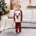 thumbnail image 2 of Odeerbi Christmas Pajamas for Family Holiday Long Sleeve Family Christmas Pajamas Matching Sets Toddler Parent Child Printed Loungewear Set Two-Piece Sleepwear Xmas PJs Set Red, 2 of 6