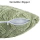 thumbnail image 4 of BR Fundas de Cojín de Felpa Suave Verde Salvia - Paquete de 2 - Fundas de Almohada Cuadradas Estilo Boho de 45x45 - Funda de Almohada Corta y Esponjosa de Lana Sintética - Fundas de Almohada, 4 of 5