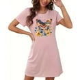 thumbnail image 5 of WJHWSX Womens Nightgown,Nightgowns for Women,Soft,Easy Care,Printed,Pink,2XL(US:12), 5 of 5