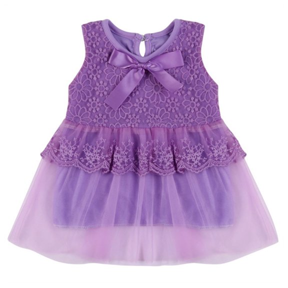 GYRATEDREAM Toddler Girls Princess Dress Lace Floral Print Dress Crew Neck Tutu Tulle Skirt Summer Dresses for 19-24M