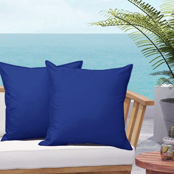 Fundas de Cojines Impermeables para Exterior SOFJAGETQ Azul Marino