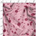 thumbnail image 2 of Soimoi Cotton Satin Spandex Pink Fabric By the Yard - 54 Inch Wide -Floral & Leaf Floral Pattern Fabric - Botanical and Elegant Designs for Various Uses Printed Fabric, 2 of 6