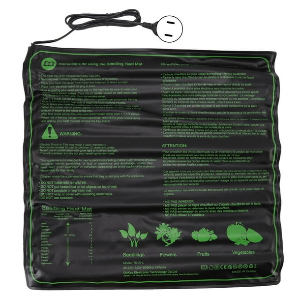 Seedling Heating Mat, Safe Cleaning Promote Growth Warm Plant