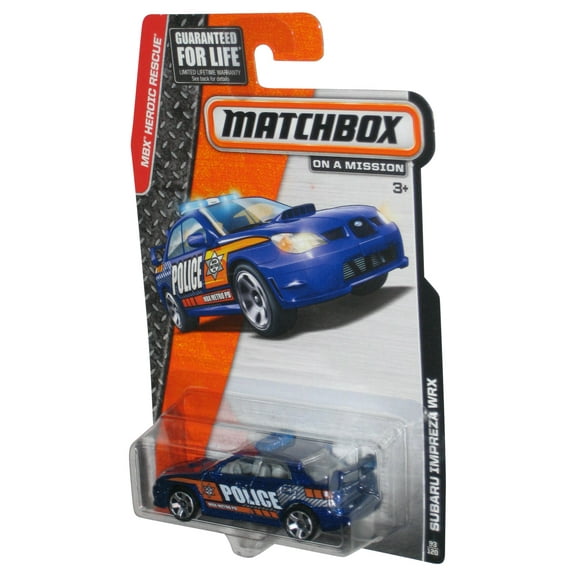 Matchbox MBX Heroic Rescue (2013) Blue Subaru Impreza WRX Toy Car 93/120