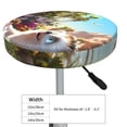thumbnail image 4 of Cauagu Housses de Tabouret Rondes Imprimé Hérisson Ludique Forêt Étang, Coussin de Siège pour Tabouret Rond Housse de Siège pour Chaise de Bar Ronde s'Adapte pour Tabouret de Bar 12/13/14 Po Coussin-13 Pouces, 4 of 7