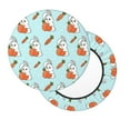 thumbnail image 7 of Uemuo Rabbit Is Eating Carrots Pattern Round Bar Stool Seat Covers Washable Stool Cushion Slipcover Elastic Bar Chair Covers-, 7 of 7