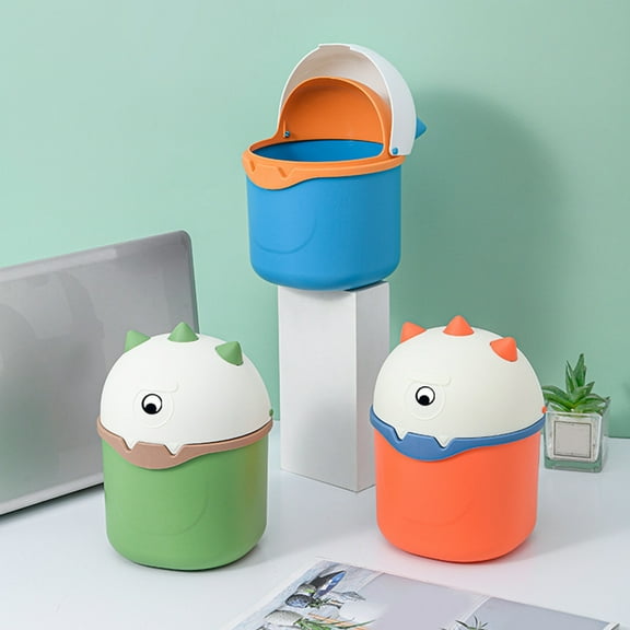 WHAMVOX Mini Garbage Can Red Plastic 1Pcs 5.7x5.7in