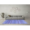 thumbnail image 3 of Ahgly Company Machine Washable Indoor Square Oriental Blue Modern Area Rugs, 8' Square, 3 of 4