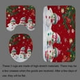 thumbnail image 5 of 4PCS Christmas Shower Curtain Set, African American Black Santa Claus Christmas Tree Stocking Gift Fireplace Winter Holiday New Year Christmas Bathroom Decor, Non-slip Bath Mat Toilet Rug, 5 of 7