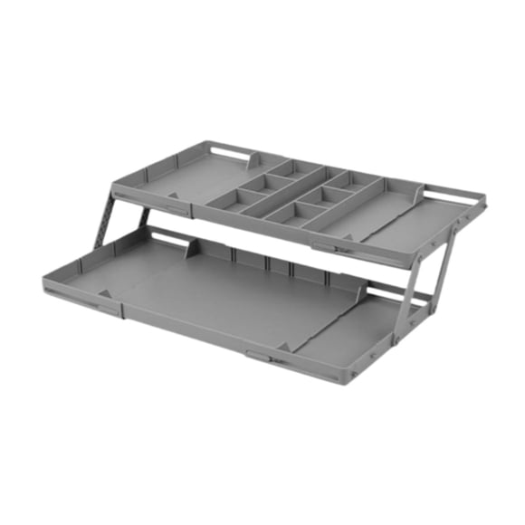 Organizador de cajones expandible, bandeja de almacenamiento, escritorio, ligero y práctico para joyas 2 niveles