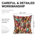 thumbnail image 2 of Ice cream popsicles sweets Linen toss pillowcase decoration pillowcase gifting preferred 20x20 inch cushion cover 2 sets sofa pillowcase sofa bedroom living room car, 2 of 8