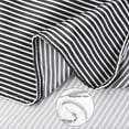 thumbnail image 3 of Mens Stall Shower Curtain for Bath Neutral Black and Grey Striped Pattern, Waterproof Polyester Fabric Cloth, 6 Hooks 36" W×72" H Inch, 3 of 6