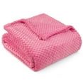 thumbnail image 2 of PAVILIA Hot Pink Throw Blanket for Couch Bed, Soft Fleece Throws for Sofa Chair, Fuzzy Waffle Textured Blanket, Cozy Warm Lightweight All Season Blanket Throw, 50x60, 2 of 9