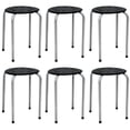 thumbnail image 5 of Gymax Set of 6 Portable Plastic Stack Stools Backless Classroom Seating Black and Gray, 5 of 10