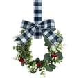 thumbnail image 2 of Mini Farmhouse Greenery Wreath for Cabinet and Front Door, Small Indoor Decorative Spring Wreath for Kitchen, Window and Home Decor, 2 of 7