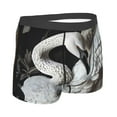 thumbnail image 4 of Haiem Elegant Swans Black Background Men's Boxer Briefs, Every Day Comfort Stretch Cotton Moisture-Wicking Underwear-Small, 4 of 8