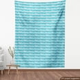 thumbnail image 3 of Ambesonne Nautical Fabric by the Yard Upholstery, Fishes on Ombre Sea Waves, 3 Yards, Pale Blue Blue, 3 of 4