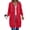 Watermelon Red plus size hooded zip coat a1, variant on MORESEC Summer Plus Size Hooded Zip Coat Flowy Casual Outerwear Jacket For Women Beach Cover Up Solid Basic Fashion, Black 3XL